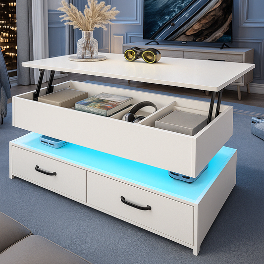 Table with 2 Drawers & LED Light