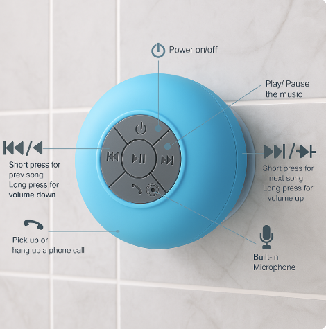 BLUETHOOTH SPEAKER FOR THE SHOWER